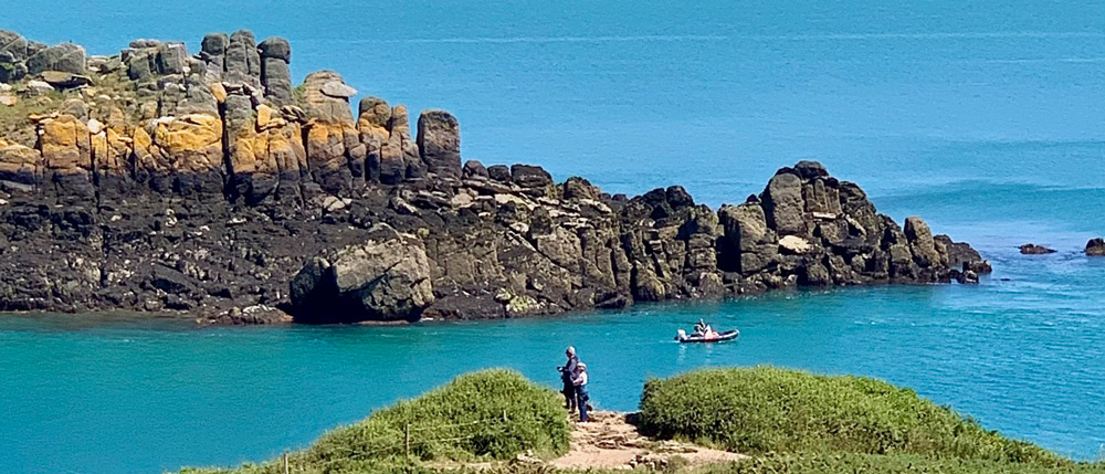 Vue sur l'île des Landes depuis la Pointe du Grouin
