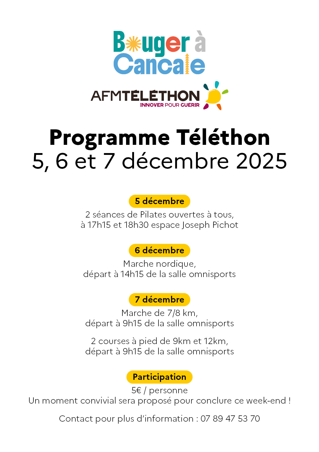 Programme de l'association